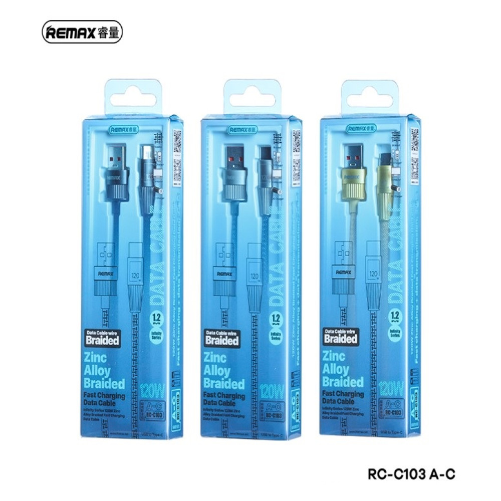 Data Cable Remax RC-C103 Infinity Series Type-C 120W 1.2m