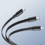 Data Cable Remax RC-C195 Telescopic 3in1 USB to Type-C+Lightning+Micro 3A 1.2m    
