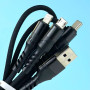 Data Cable Remax RC-186th Speed 3-in-1 Micro+Lightning+Type-C 2.1A 1.2m