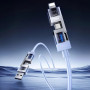 Data Cable Remax CB18 Radiance 4in1 USB+Type-C to Lightning+Type-C 240W 1.2m