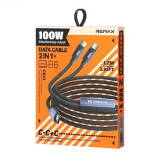 Data Cable Remax CB33 Aucora Series 2in1 (Type-C to 2Type-C) 100W 1.2m