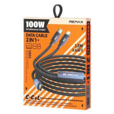 Data Cable Remax CB33 Aucora Series 2in1 (Type-C to Type-C+Lightning) 100W 1.2m