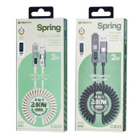 Data Cable Remax CB31 Voyage Series USB+Type-C to Lightning+Type-C 240W 2m
