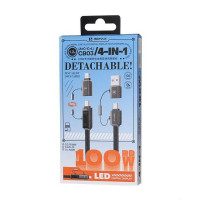 Data Cable Remax CB03 Shield Series Type-C to USB + Type-C to Lightning 100W 1.2m