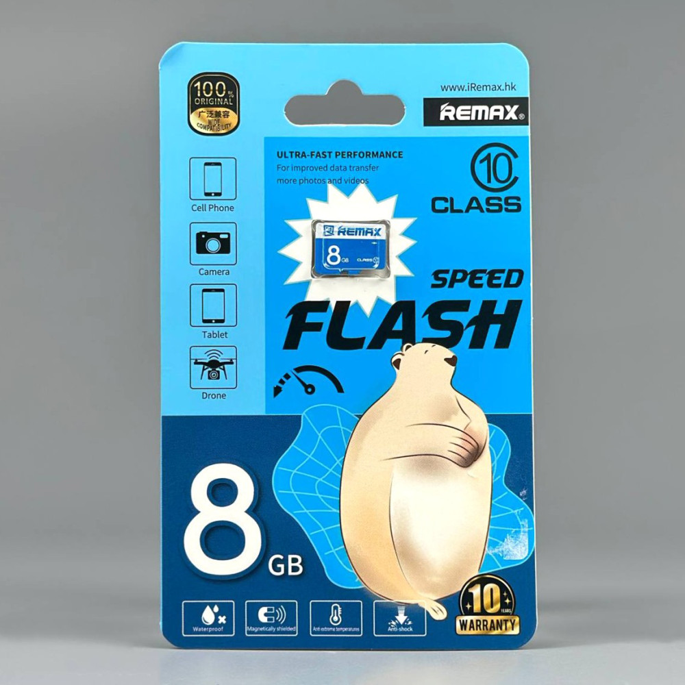 Карта пам'яті Remax 8Gb Class 10 Speed Flash (без адаптера)