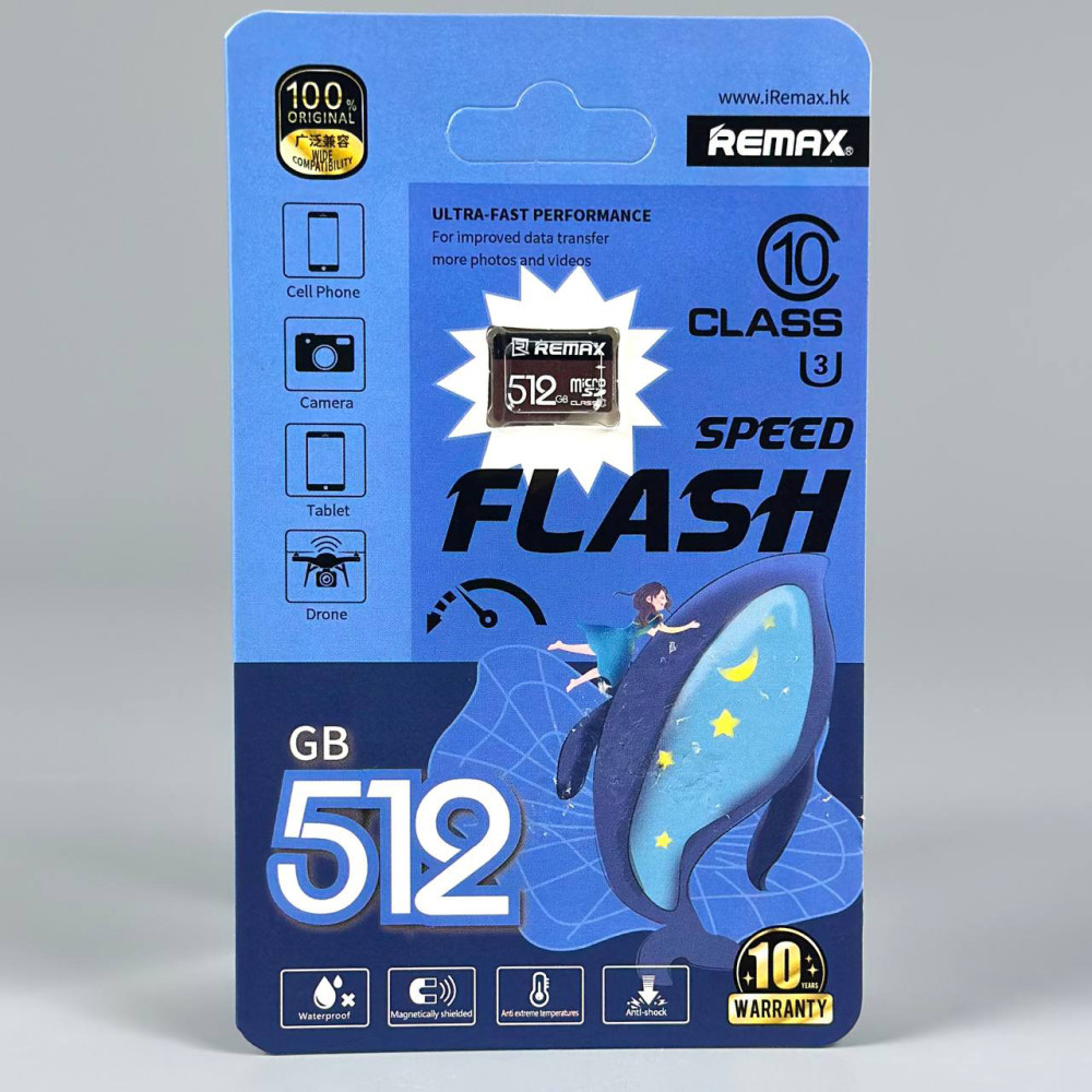 Карта пам'яті Remax 512Gb Class 10 Speed Flash (без адаптера)