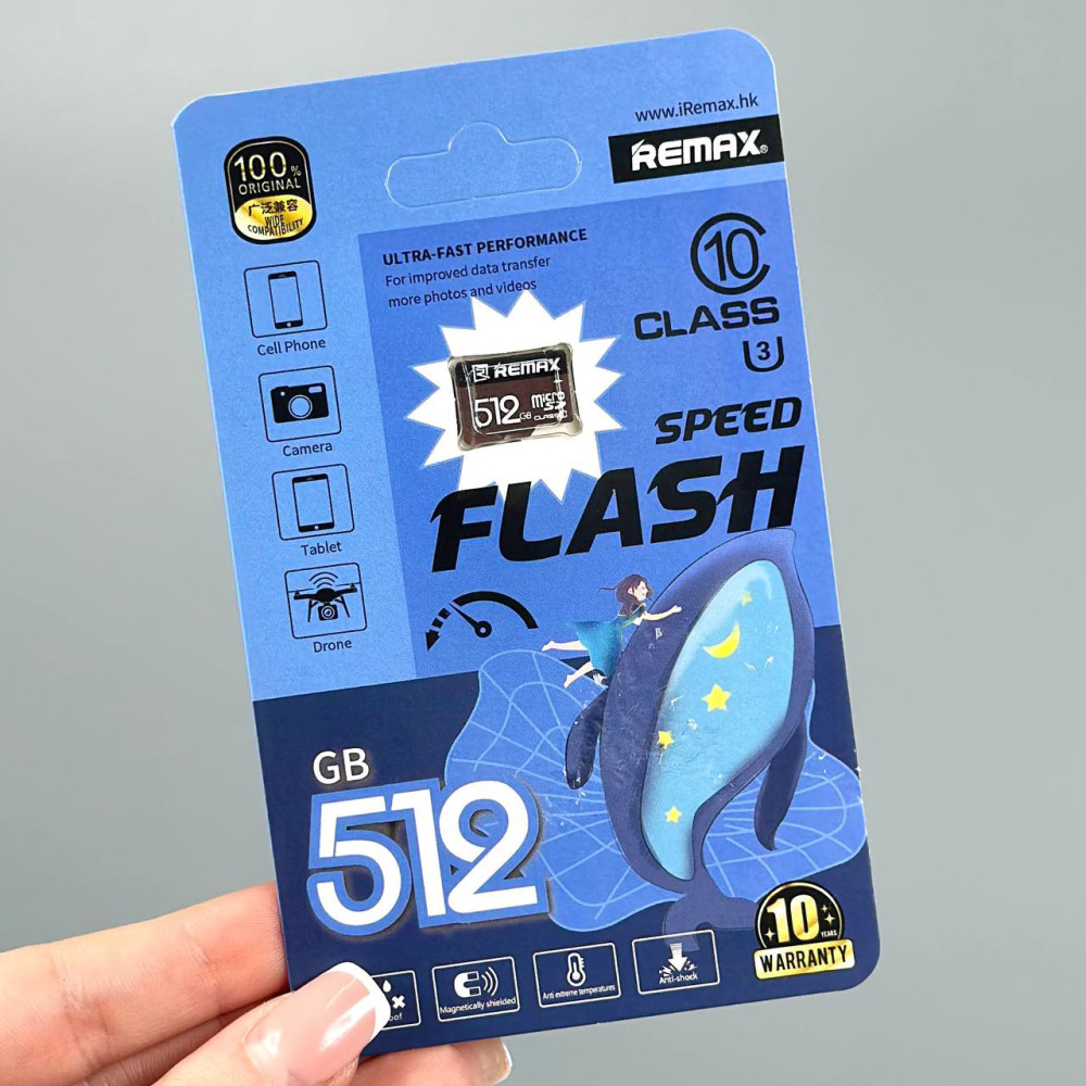 Карта пам'яті Remax 512Gb Class 10 Speed Flash (без адаптера)