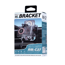 Holder Remax RM-C27 з бездротовою зарядкою 15W (2-х моторний)