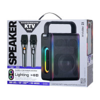 Портативна колонка Remax RB-MB08 Lighting Party 60W з 2-ма мікрофонами (22,1*18,7*9,5 см)