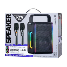 Портативна колонка Remax RB-MB08 Lighting Party 60W з 2-ма мікрофонами (22,1*18,7*9,5 см)