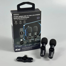 Бездротовий петличний мікрофон Remax K10 Ryusic Series One-to-Two Type-C