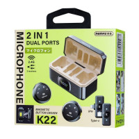 Бездротовий петличний мікрофон Remax K22 2in1 Type-C+Lightning