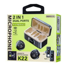 Бездротовий петличний мікрофон Remax K22 2in1 Type-C+Lightning