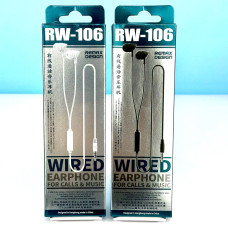 Навушники MP3 Remax RM-106 Wired Earphone for Calls and Music 3.5mm Original