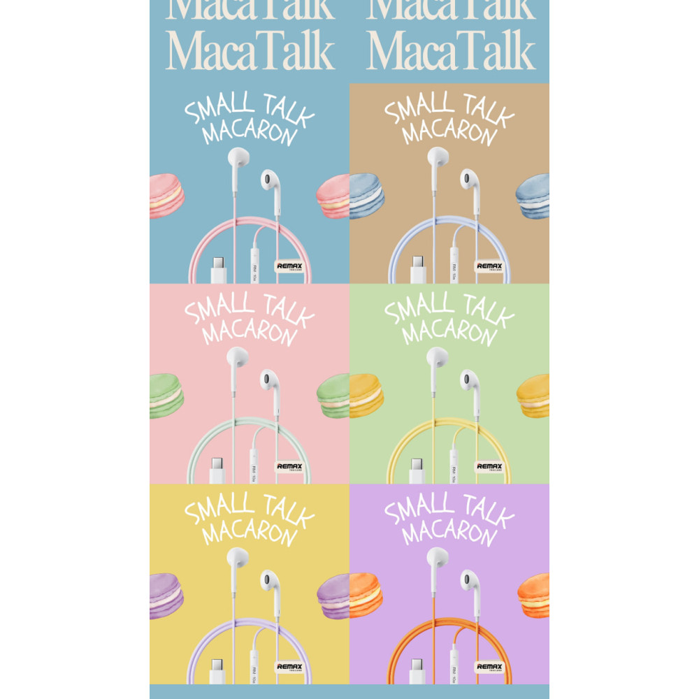 Навушники Remax RM-10a Multicolored Series Type-C з мікрофоном