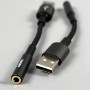 Перехідник Remax CB08 Velocity USB to 3.5mm 0.12m