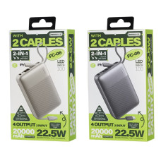 УМБ Power Bank Remax FC-06 20000mAh 22.5W (with cable Type-C+Lightning)