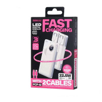 УМБ Power Bank Remax FCP-12 10000mAh PD20W+22.5W (with cable Type-C+Lightning)