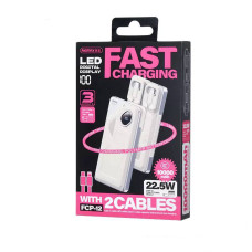УМБ Power Bank Remax FCP-12 10000mAh PD20W+22.5W (with cable Type-C+Lightning)
