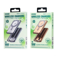 УМБ Power Bank Remax CX-1 5000mAh PD20W з бездротовою зарядкою та підставкою (with cable Type-C+Lightning)