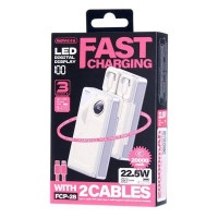 УМБ Power Bank Remax FCP-28 20000mAh PD20W+22.5W (with cable Type-C+Lightning)
