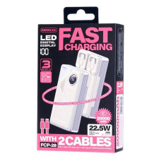 УМБ Power Bank Remax FCP-28 20000mAh PD20W+22.5W (with cable Type-C+Lightning)