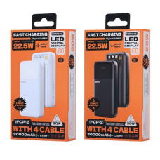 УМБ Power Bank Remax FCP-2 20000mAh PD20W+QC22.5W (with cable Type-C+Lightning+Micro+USB)
