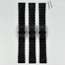 Ремінець для годинника універсальний Metal Design1 Color1 22mm (Black)