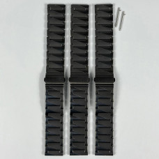 Ремінець для годинника універсальний Metal Design11 Color1 22mm (Black)