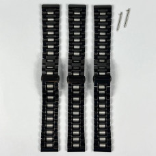 Ремінець для годинника універсальний Metal Design7 Color1 22mm (Black)