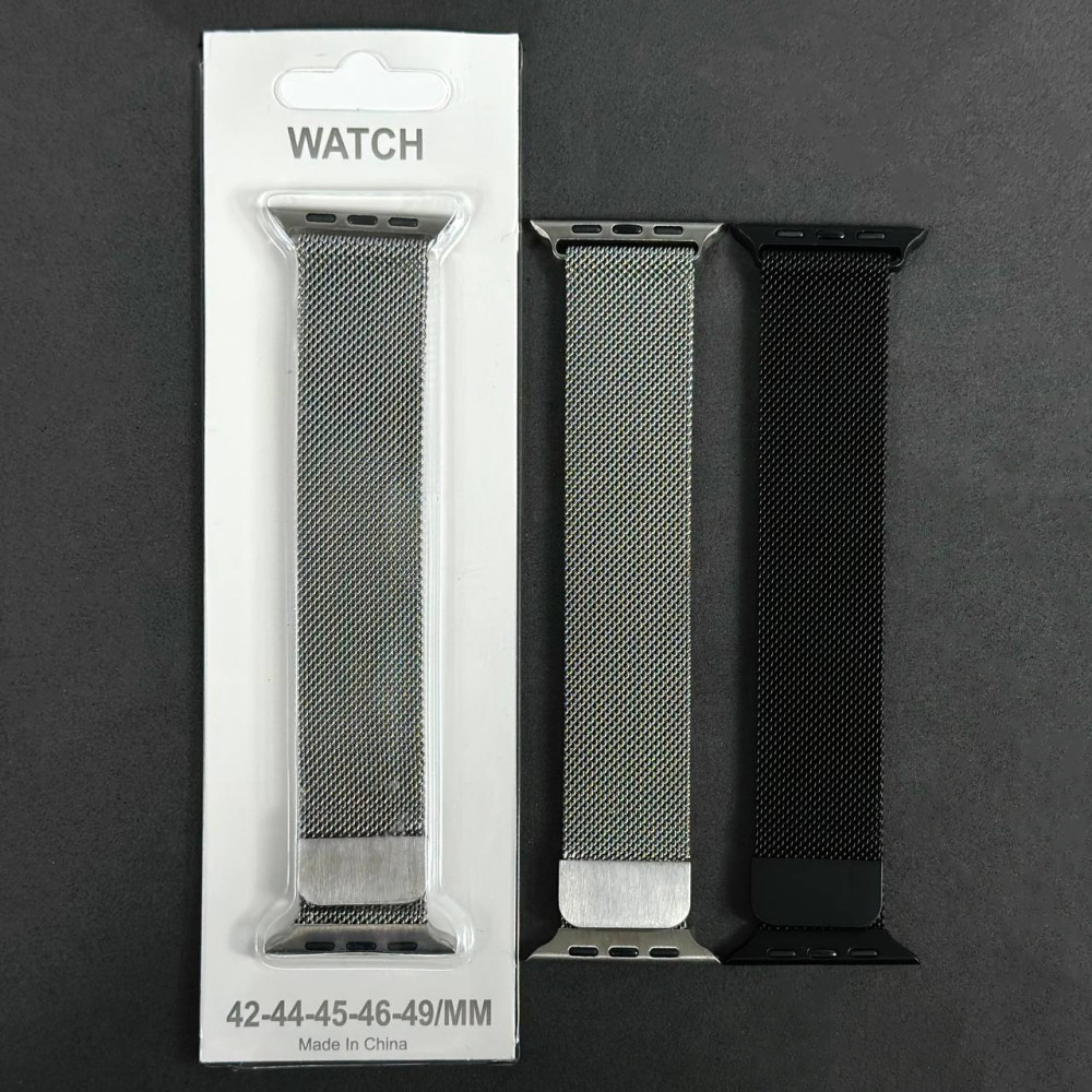 Ремінець Milanese Loop for Watch blister Black,Silver 38,40,41mm