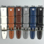 Ремінець для годинника універсальний Leather Smooth white stitching 20mm