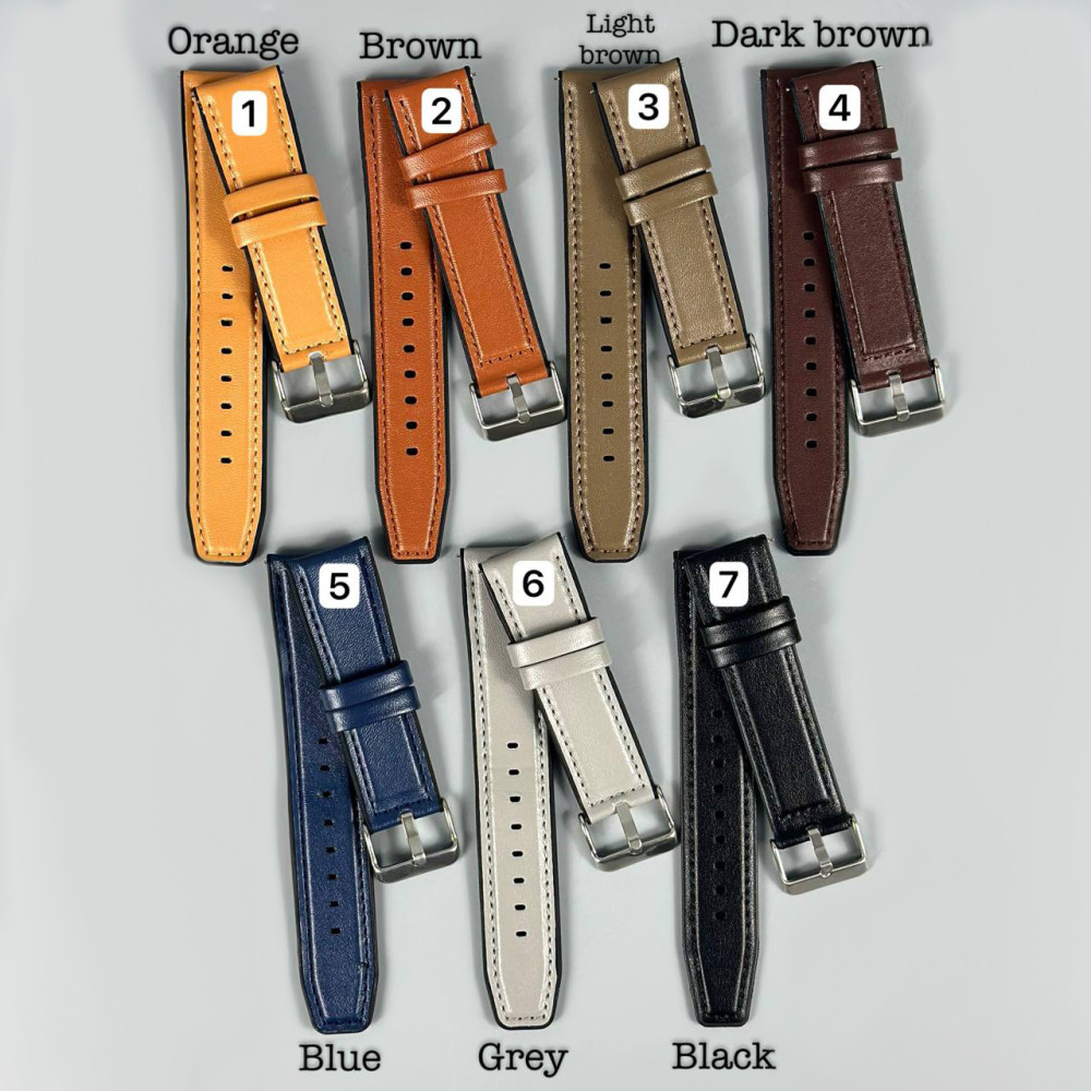 Ремінець для годинника універсальний Leather Casual Color 22mm