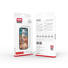 Захисне скло XO FC5 2.5D silk print full glass for iPhone 14 Pro (2022) 6.1"