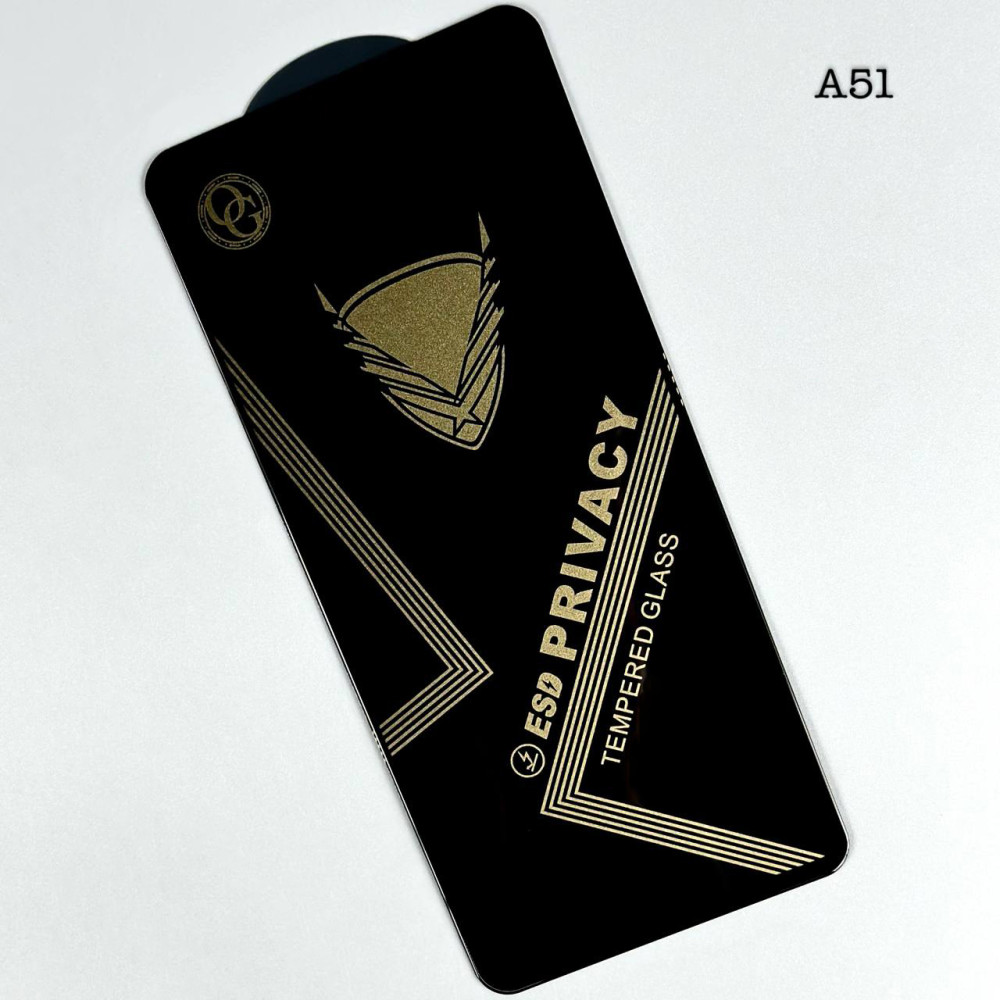 Захисне скло OG Premium ESD Privacy Samsung A51 2020-M31S-A52 2021-A52 5G-A53 5G-A52s 5G