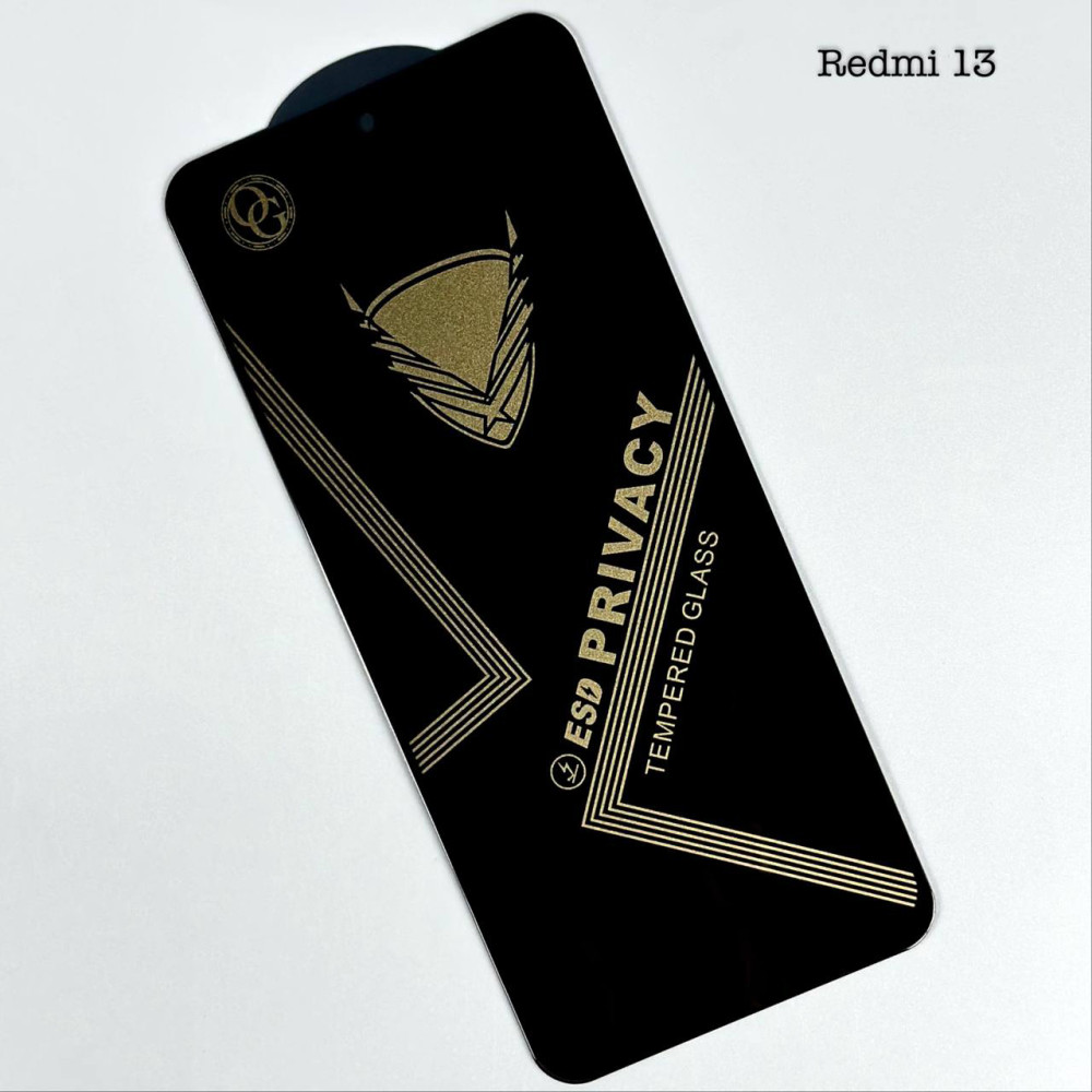 Захисне скло OG Premium ESD Privacy Xiaomi Redmi 13 4G-Redmi 12 (4G-5G)-Redmi Note 12R-Poco M6 Pro 5G