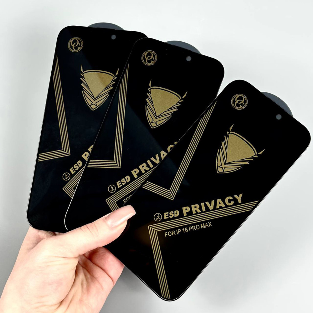 Захисне скло OG Premium ESD Privacy iPhone 13-13 Pro (2021) 6.1-iPhone 14 (2022) 6.1-iPhone 16e (2025) 6.1