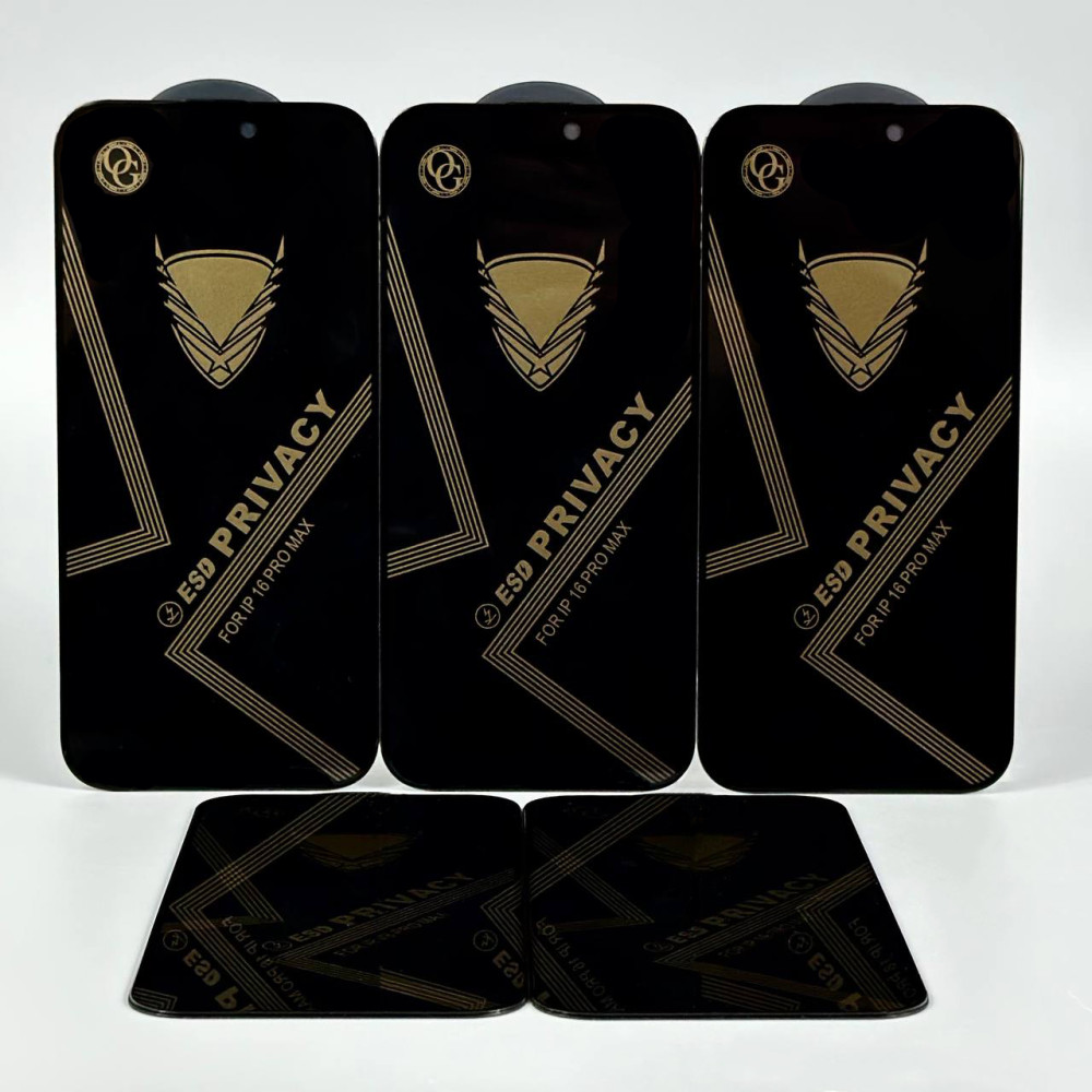 Захисне скло OG Premium ESD Privacy iPhone 13-13 Pro (2021) 6.1-iPhone 14 (2022) 6.1-iPhone 16e (2025) 6.1