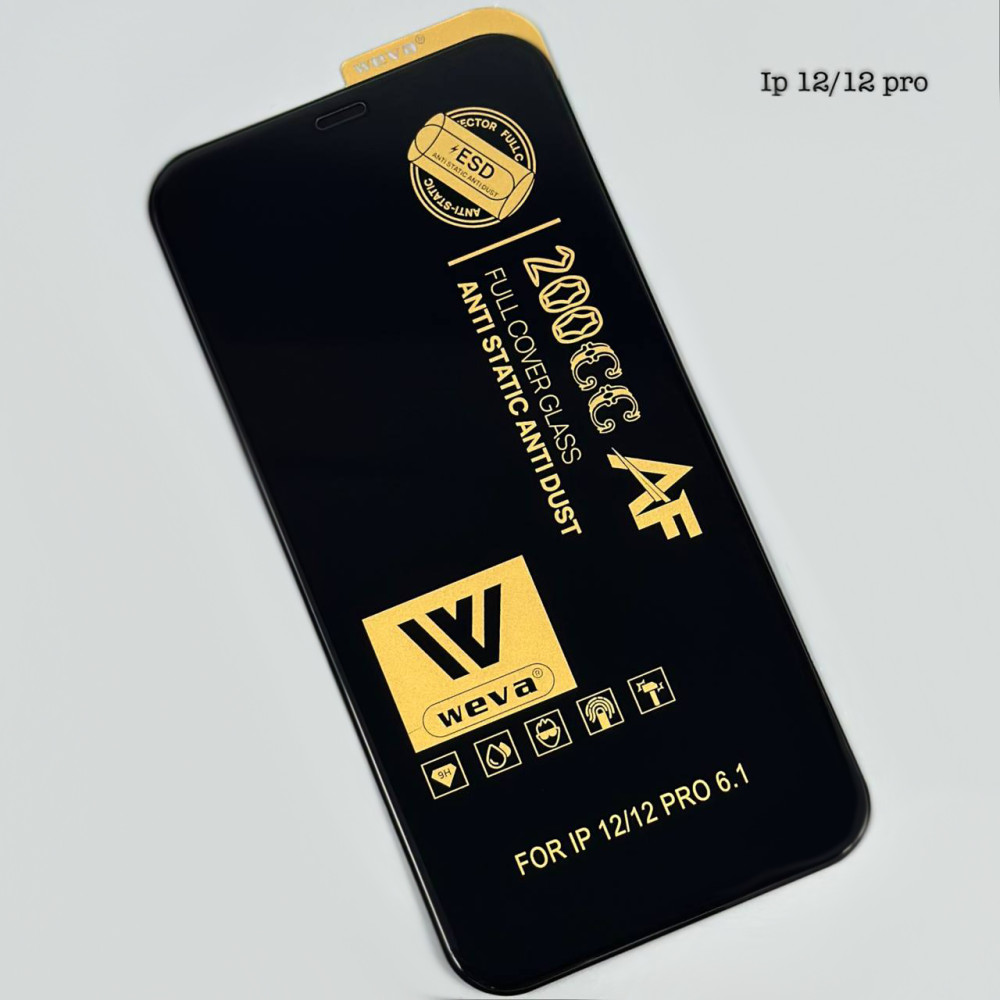 Захисне скло WEVA 200CC AF ESD Anti Static iPhone 12-12 Pro (2020) 6.1