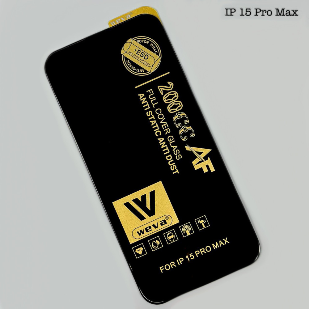 Захисне скло WEVA 200CC AF ESD Anti Static iPhone 15 Pro Max