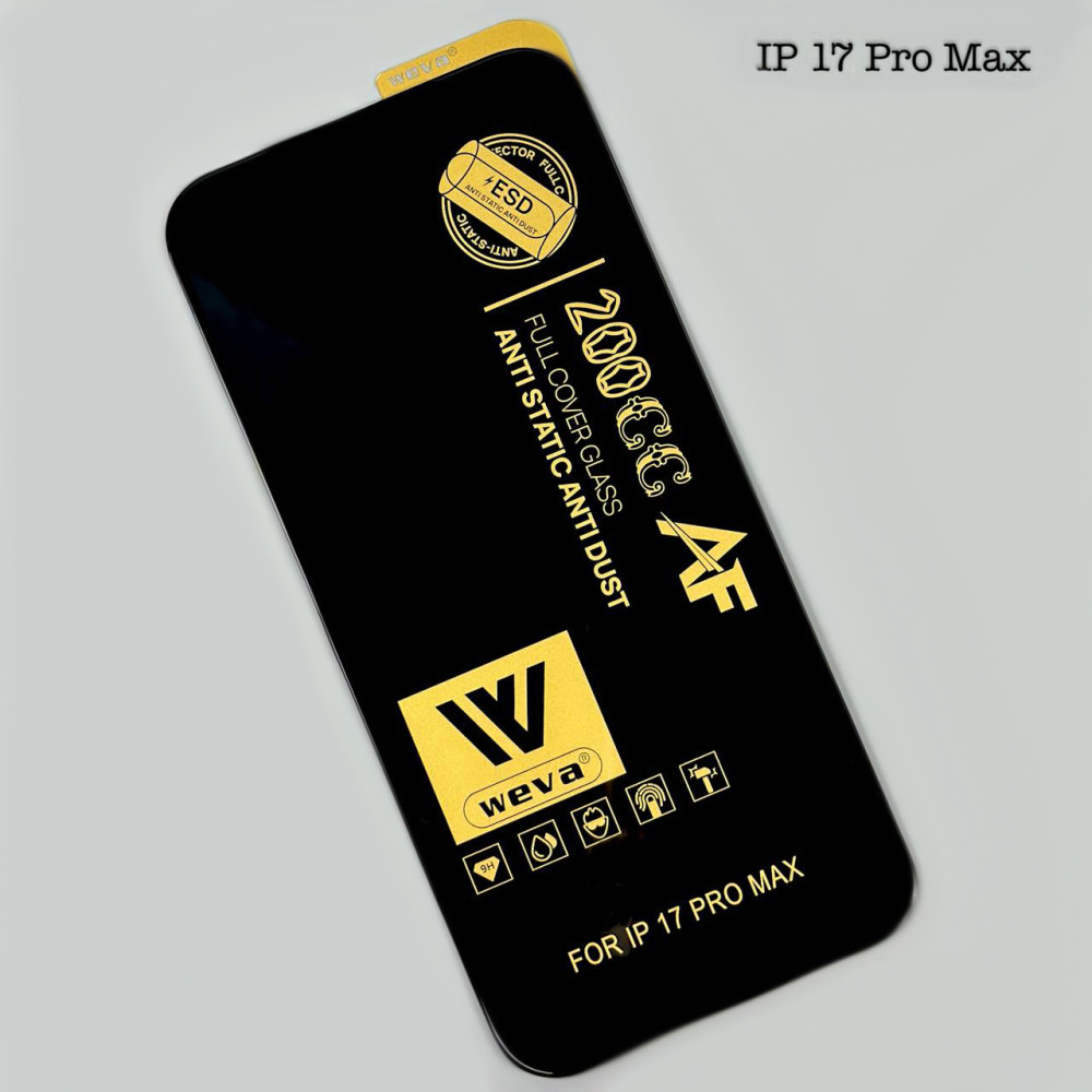 Захисне скло WEVA 200CC AF ESD Anti Static iPhone 17 Pro Max
