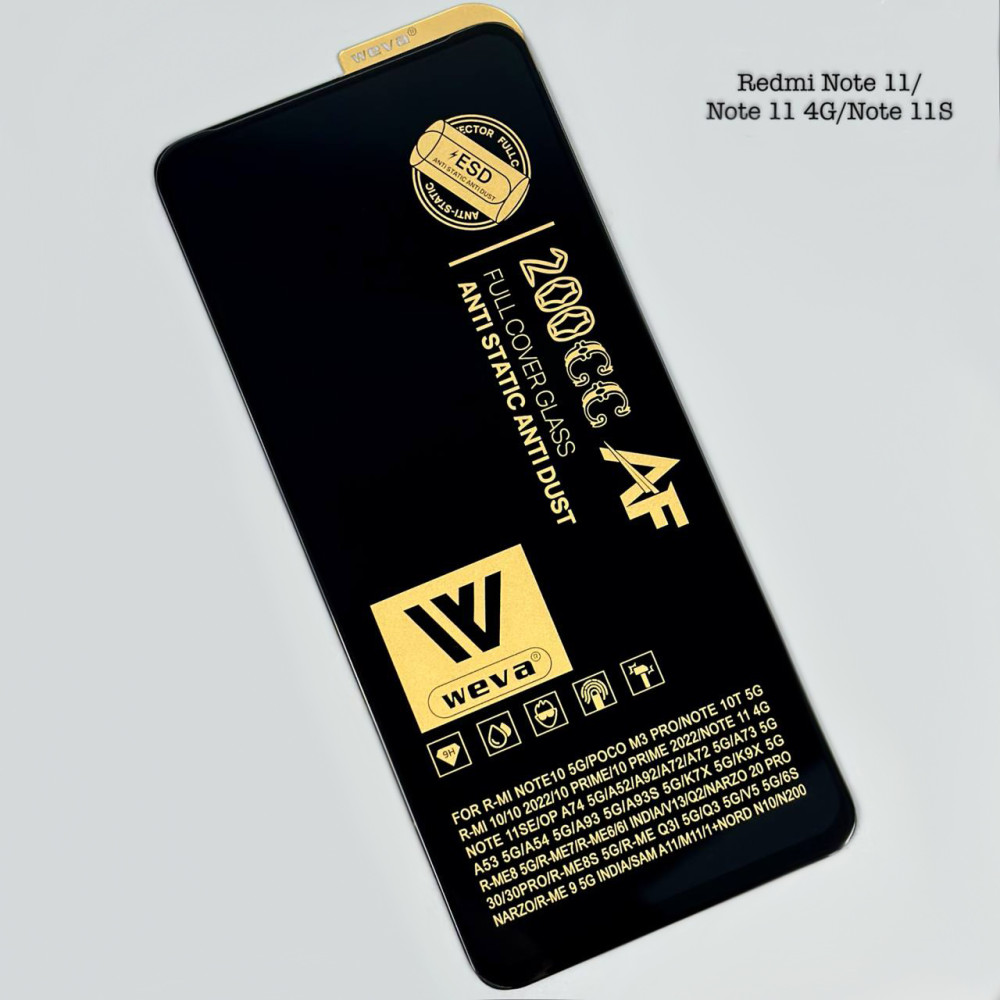 Захисне скло WEVA 200CC AF ESD Anti Static Xiaomi Redmi Note 11-Redmi Note 11 4G-Redmi Note 11S