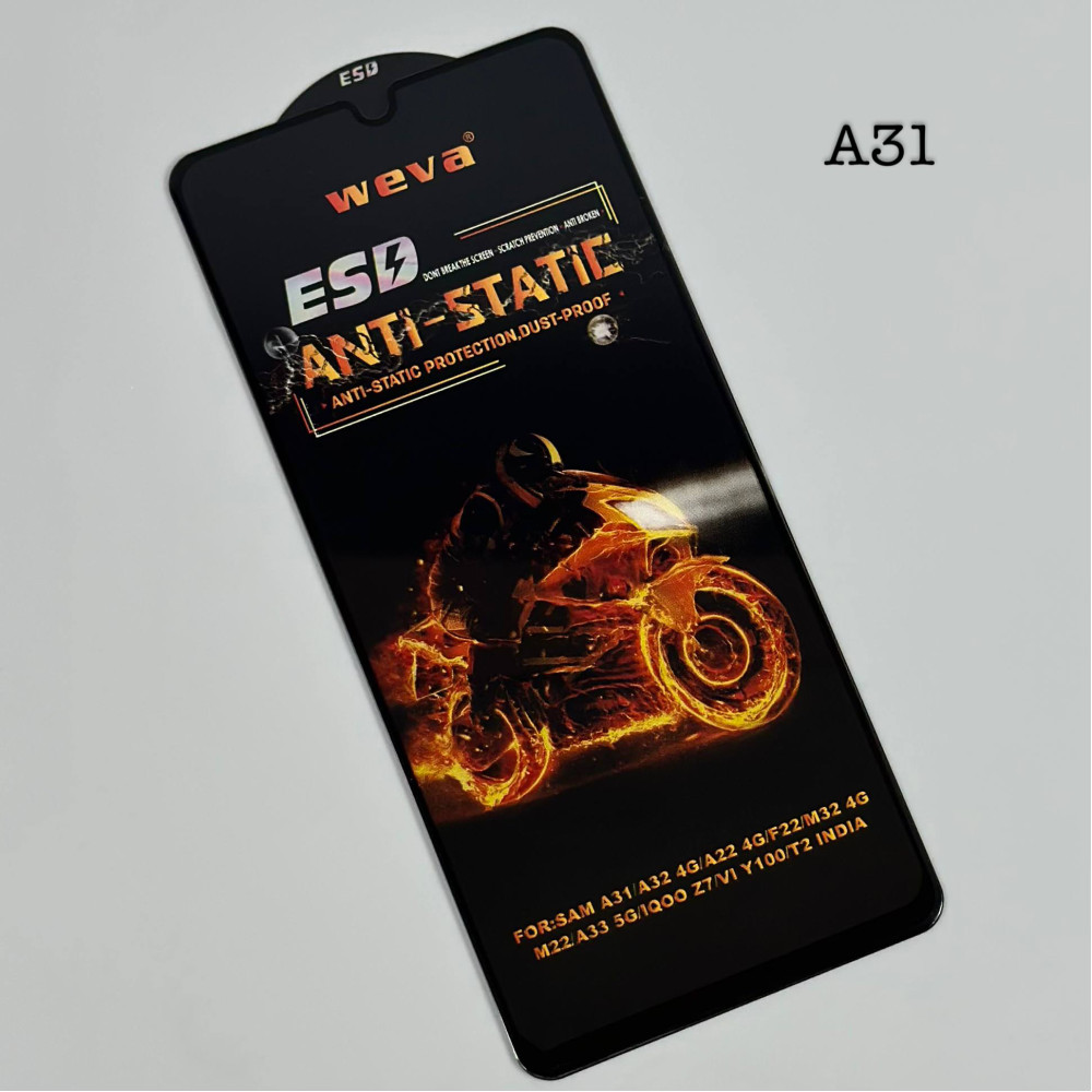 Захисне скло Weva ESD Anti-Static Samsung A31 2020-A33 5G-A32 2021 4G-A22 2021-M32 2021-M22 2021