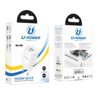 Мережевий зарядний пристрій U-Power NA-U02 PD20W+QC3.0