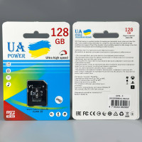 Карта пам'яті UA POWER 128Gb U-3 Ultra high speed Class 10 (з адаптером SD)