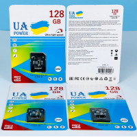 Карта пам'яті UA POWER 128Gb U-3 Ultra high speed Class 10 (з адаптером SD)