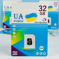 Карта пам'яті UA POWER 32GB U-1 Ultra high speed Class 10 без адаптера