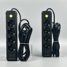 Мережевий подовжувач UA Power F44U 3USB 4 розетки 4m