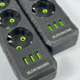 Мережевий подовжувач UA Power F44U 3USB 4 розетки 4m