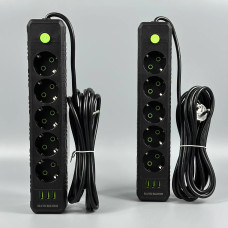 Мережевий подовжувач UA Power F45U 3USB 5 розеток 6m